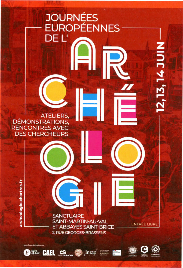 Affiche des Journées Européennes de l'Archéologie à Chartres et ses environs