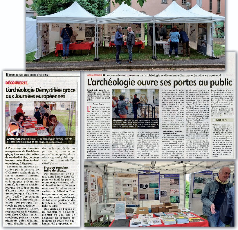 ECHO REPUBLICAIN. 2019. ARCHEOLOGIE OUVRE SES PORTES AU PUBLIC.