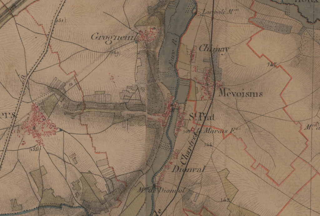 Extrait de la carte d'Etat-major du XIXème (1820-1866)