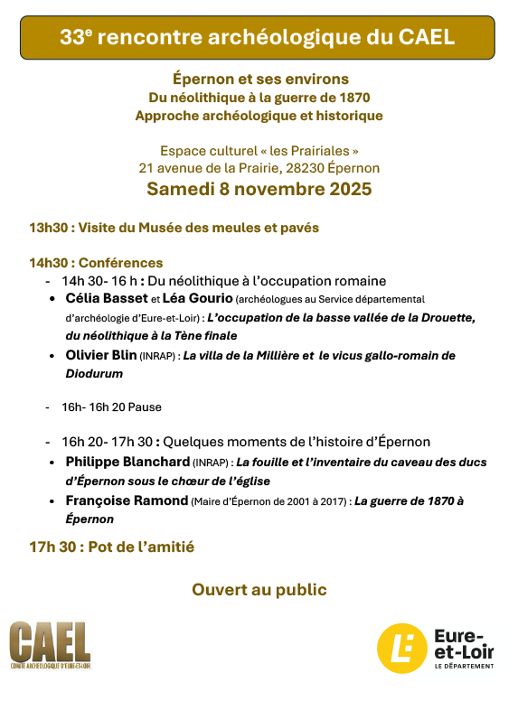 Résumés des rencontres archéologiques du CAEL 2025